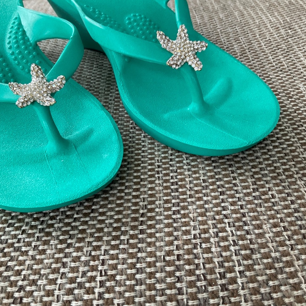Oka B sandals.Aqua.M/L. - Picture 4 of 7